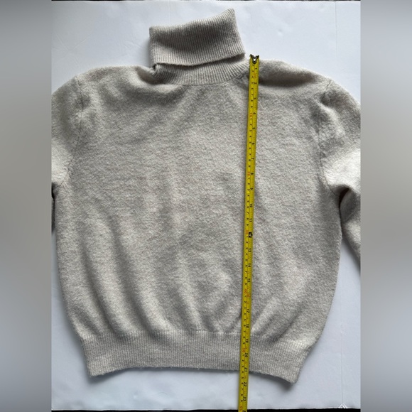 H&M Turtleneck Sweater Soft-Knit Loose-Fit Light Gray Melange Size S - Picture 7 of 10